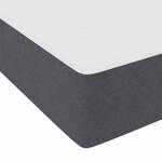 vidaXL Cadre de lit avec matelas Gris foncé 90 x 190 cm tissu
