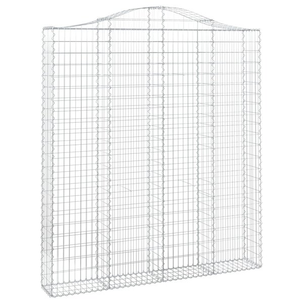 vidaXL Panier de gabions arqué 200x30x220/240 cm Fer galvanisé