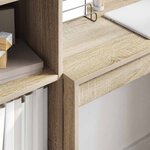 vidaXL Bureau avec rangement 2 Pièces Chêne Sonoma Bois d'ingénierie