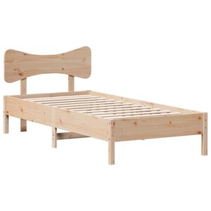 vidaXL Cadre de lit sans matelas 75x190 cm bois de pin massif