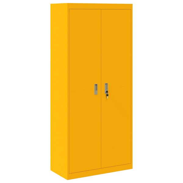 vidaXL Armoire de rangement 2 Pièces Jaune moutarde 80 x 40 x 180 cm