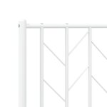 vidaXL Cadre de lit métal sans matelas et pied de lit blanc 140x200 cm