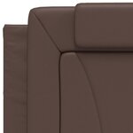 vidaXL Lit avec matelas marron 80x200 cm similicuir