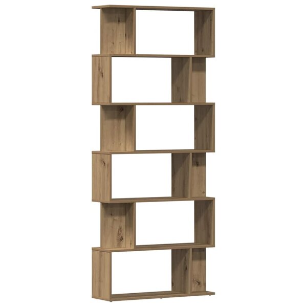 vidaXL Bibliothèque chêne artisanal 80x24x192 cm bois d'ingénierie