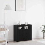 vidaXL Buffet Noir 80 x 35 x 75 cm Bois d'ingénierie