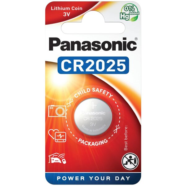 Pile Bouton Cell Power CR2025 Lithium 3V PANASONIC