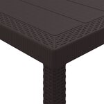 vidaXL Ensemble de Salle à Manger de Jardin 5 Pièces avec Coussins Brun Poly Rattan