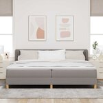 vidaXL Lit à Ressorts avec Matelas Crème 90x200 cm Tissu Taupe
