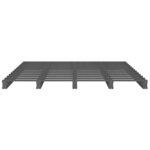 vidaXL Lit de palette gris 200x200 cm bois de pin massif