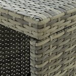 vidaXL Ensemble de bar de jardin 5 Pièces et coussins Résine tressée Gris
