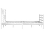 vidaXL Cadre de lit sans matelas blanc bois massif 200x200 cm
