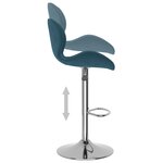 vidaXL Tabourets de bar lot de 2 bleu velours