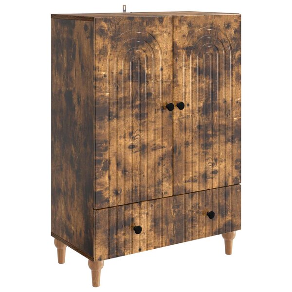 vidaXL Buffet Chêne fumé 66 x 34 5 x 95 cm Bois d'ingénierie