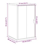 vidaXL Armoire murale de salle de bain OTTA 35x30x55 cm bois massif