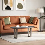 vidaXL Pieds de table basse en forme de V  2 pièces  acier naturel  38 x (42-43 3) cm