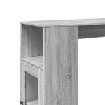 vidaXL Table de bar avec étagères sonoma gris bois d'ingénierie