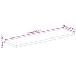vidaXL Dessus de table 110x70x3 8cm rectangulaire bois massif d'acacia