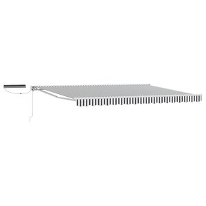 vidaXL Auvent rétractable électrique Anthracite et blanc 4 5 × 3 m