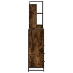 vidaXL Ensemble meubles salle de bain 4 Pièces chêne fumé bois ingénierie