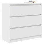 vidaXL Buffet blanc 80x35x76 cm bois d’ingénierie