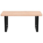 vidaXL Étagère de vasque murale acier et bois massif de hêtre