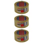 Adhésif d'emballage tesaPack PP Acrylique Silencieux 50 Mic 50mm x L66 m Transparent x 3 TESA