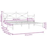 vidaXL Lit de jour avec lit gigogne sans matelas blanc 100x190cm acier