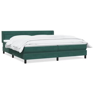 vidaXL Sommier à lattes de lit et matelas vert foncé 180x220cm velours