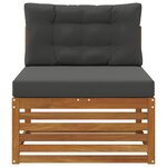 vidaXL Canapé du milieu extérieur Bois d'Acacia Massif Naturel