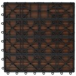 vidaXL Carreau de terrasse 22 Pièces Marron 30 x 30 cm WPC