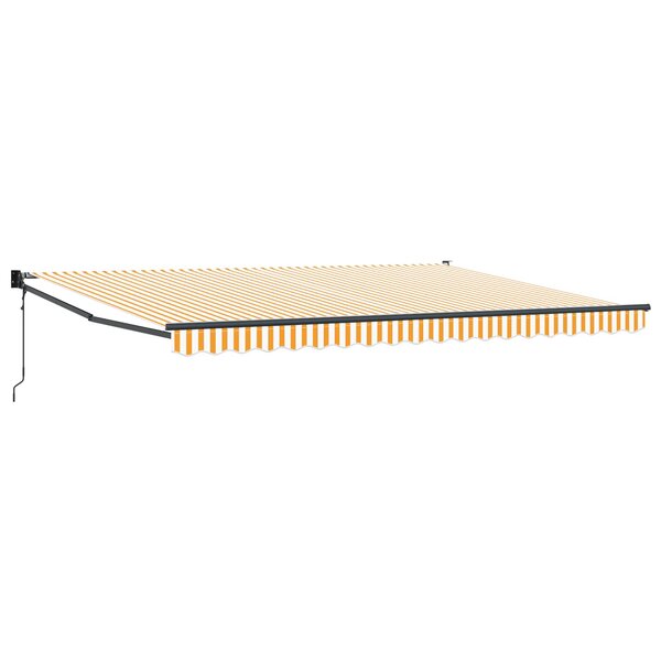 vidaXL Auvent rétractable Jaune et blanc 4 x 2 m Polyester et métal