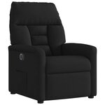 vidaXL Fauteuil inclinable électrique Noir Tissu