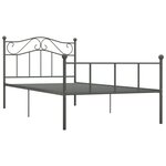vidaXL Cadre de lit Gris Métal 100 x 200 cm
