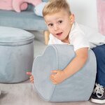 Roba pouf en forme de cœur pour enfants ciel bleu clair