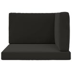 vidaXL Coussin de canapé d'extérieur 3 Pièces Noir Polyester