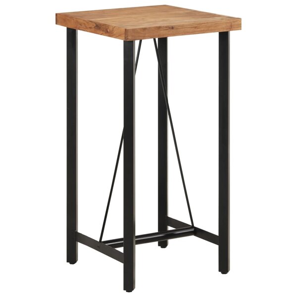 vidaXL Table de bar 55x55x107 cm bois massif d'acacia et fer