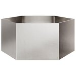 vidaXL Jardinière hexagone 104x90x45 cm acier inoxydable