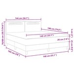 vidaXL Cadre de Lit avec Matelas Cappuccino 140 x 190 cm Faux cuir