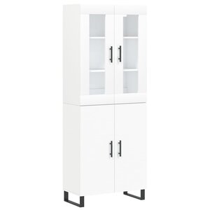 vidaXL Buffet haut Blanc 69 5x34x180 cm Bois d'ingénierie