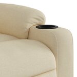 vidaXL Fauteuil inclinable Crème Tissu