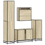 vidaXL Ensemble de meubles de salle de bain 4 Pièces chêne sonoma