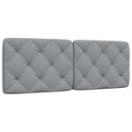 vidaXL Coussin de tête de lit gris clair 120 cm tissu