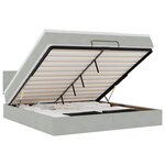 VidaXL Cadre de lit ottoman avec matelas gris clair 160x200 cm velours