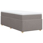 vidaXL Sommier à lattes de lit avec matelas Taupe 100x200 cm Tissu