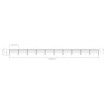vidaXL Clôture de jardin à dessus en lance Acier (1 25-1 5)x17 m Noir