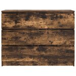 vidaXL Buffet chêne fumé 100x35x76 cm bois d'ingénierie