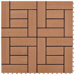 vidaXL Carreau de terrasse 22 Pièces Marron 30 x 30 cm WPC