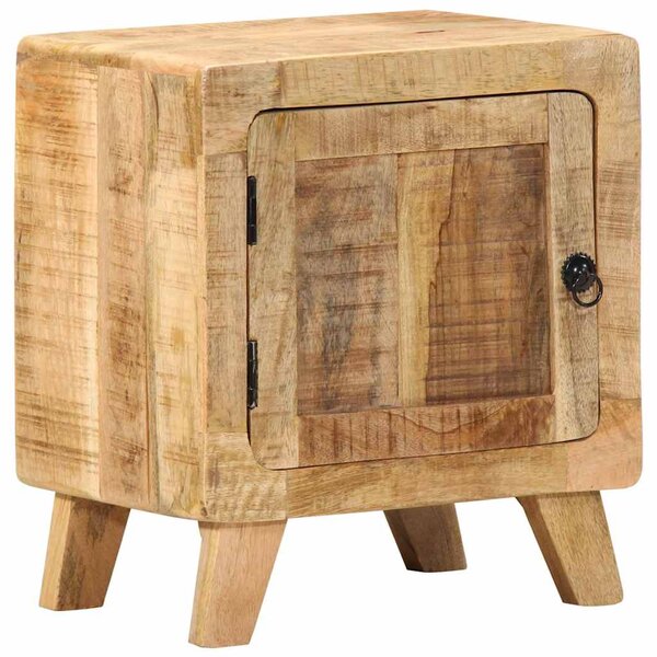 vidaXL Table de chevet 40x32x46 cm bois de manguier massif brut