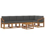 vidaXL Ensemble de canapés d'extérieur 7 pc Naturel et Anthracite