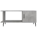 vidaXL Table basse gris béton 90x50x40 cm bois d'ingénierie